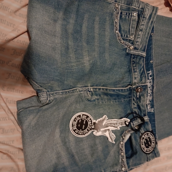 Rhinestone NWT Platinum Plush ✨️ Jeans. 13 - Picture 5 of 9